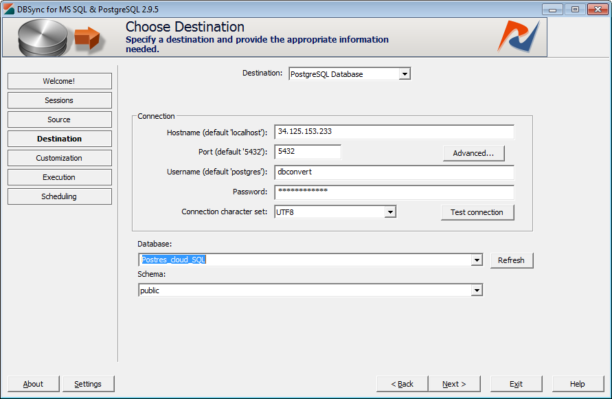 Cloud SQL connected