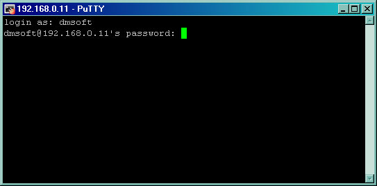 PuTTY console authentication