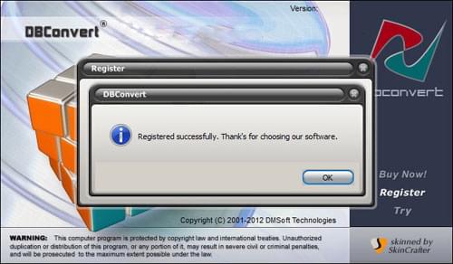 Registered successfully confirmation message