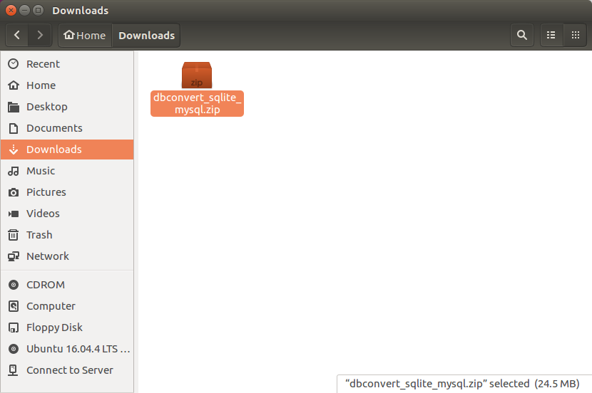 DBConvert installer in Downloads