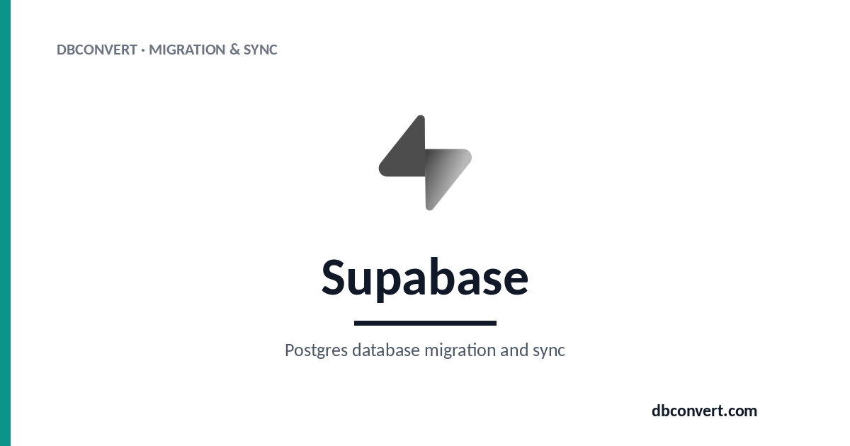 Supabase Postgres Migration Tools - DBConvert