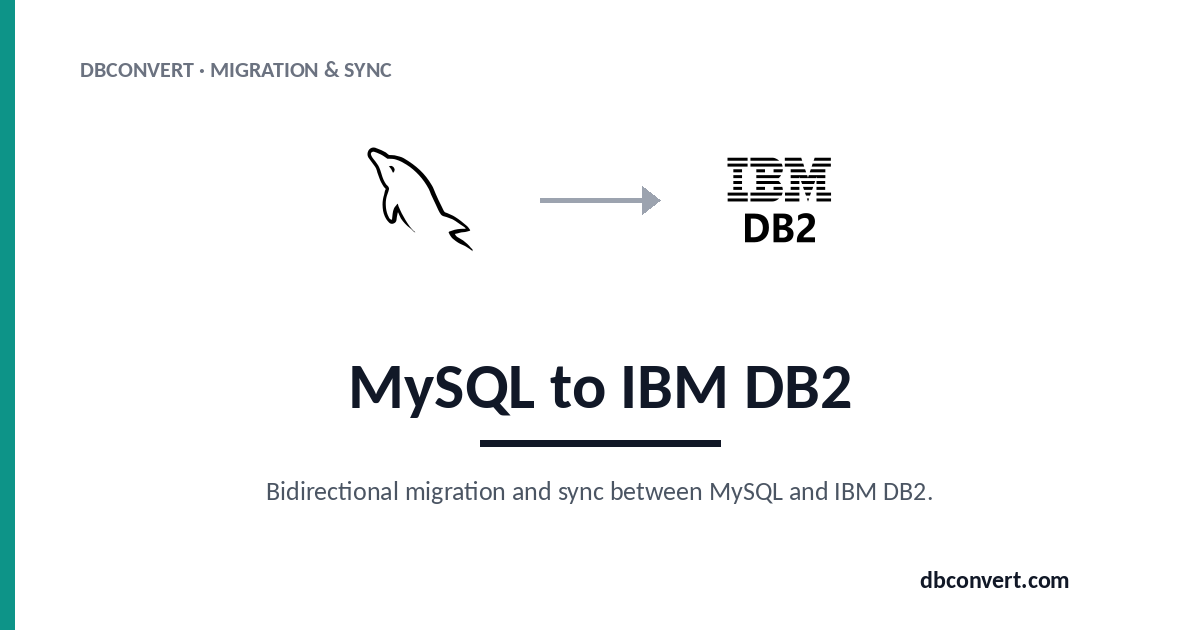 MySQL to IBM DB2 Converter — DBConvert