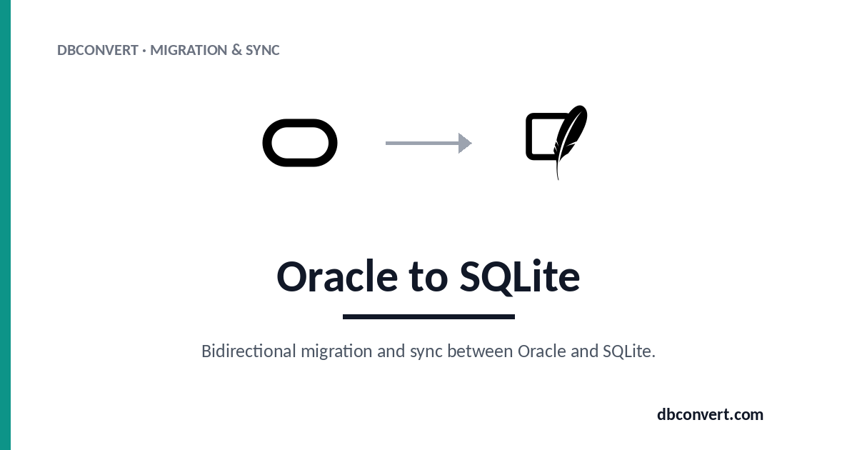 Oracle to SQLite Converter — DBConvert