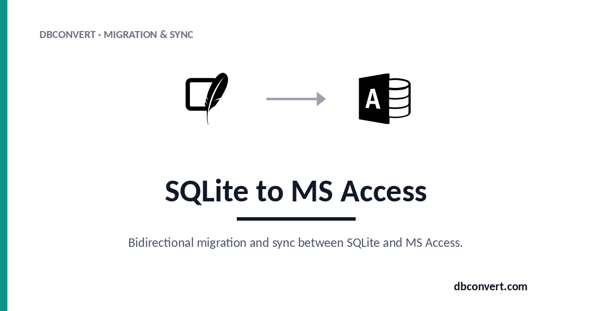 SQLite to Access Converter — DBConvert