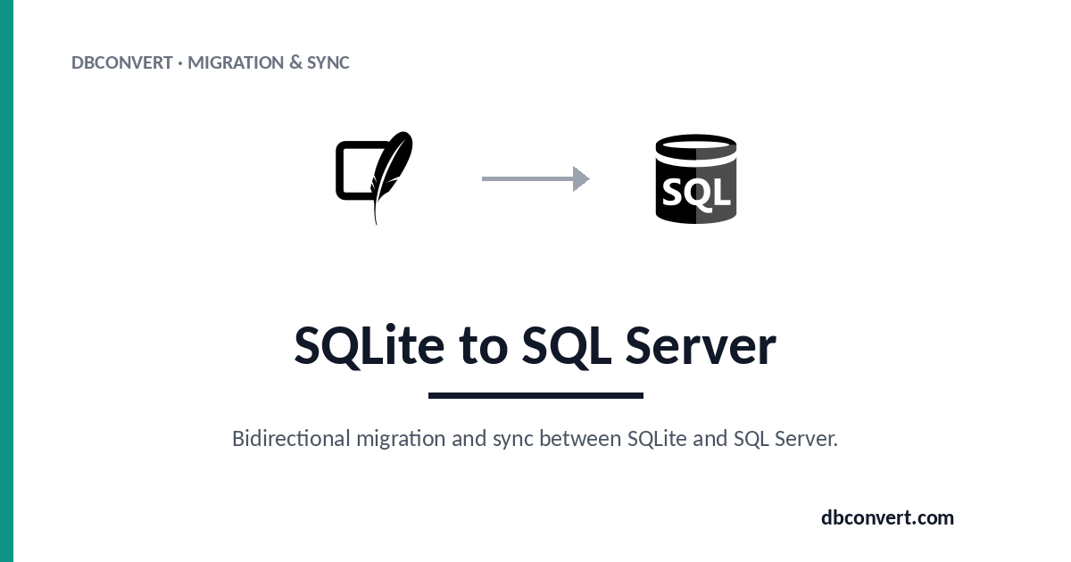 SQLite to SQL Server Converter — DBConvert